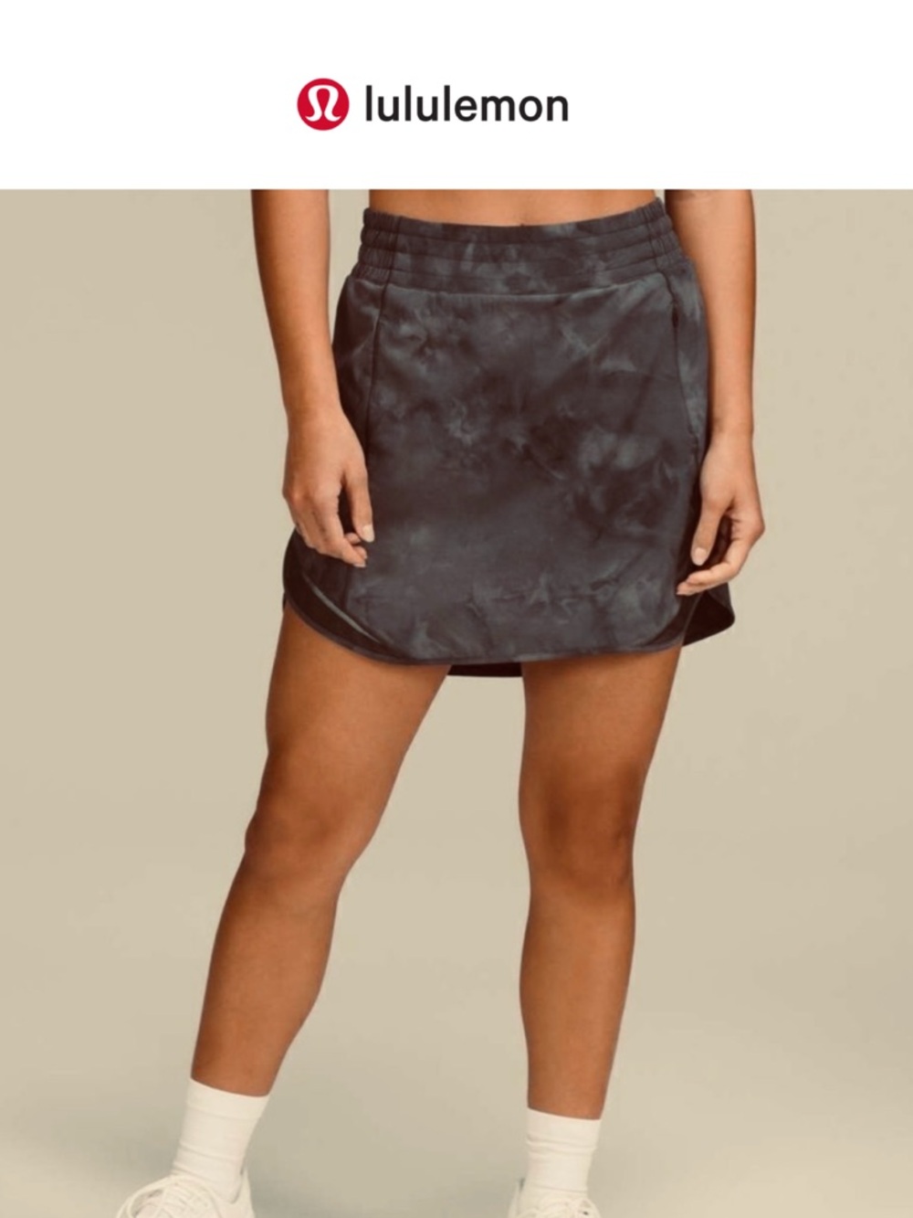 lululemon Hotty Hot Skirt Skort - Gray/Black Tie-Dye